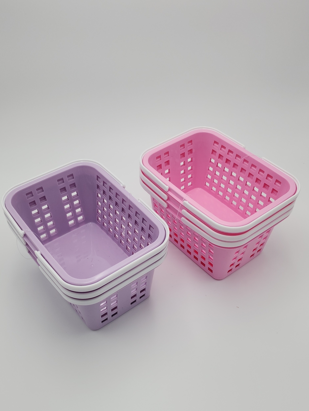 224 - 2 sets of 3 small bins your choice on color (pink or purple)